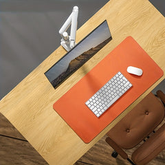 Faux Leather Desk Pad Protector Mouse Pad Waterproof Desk Writing Pad