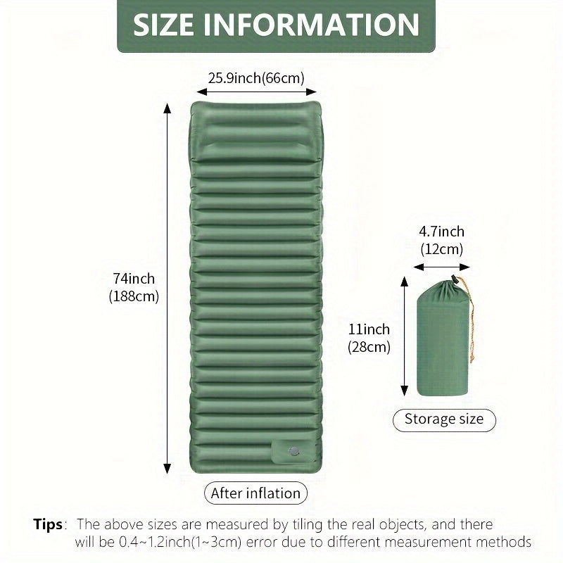 40D Nylon TPU Thickened Sleeping Mat - Outdoor Inflatable Tent Sleeping Mat