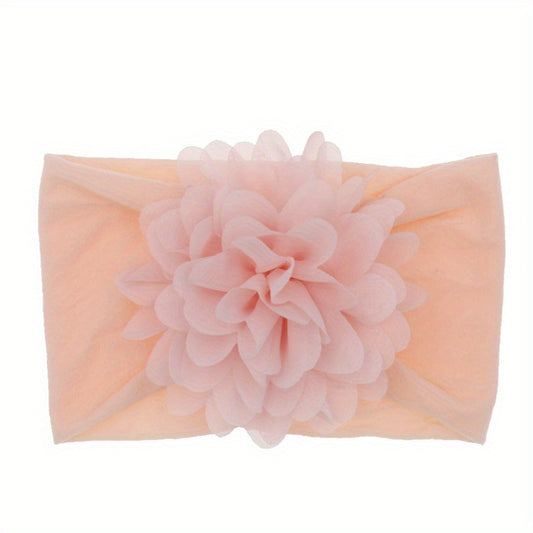 Chiffon Flower Nylon Headband for Baby Girls