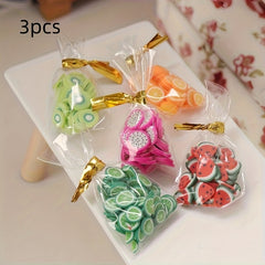 3 Packs Mini Candy Snacks for 1:12 Scale DIY Mini Home Decor