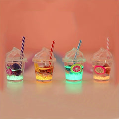 Luminous Bubble Tea Keychain Acrylic Charm for Women