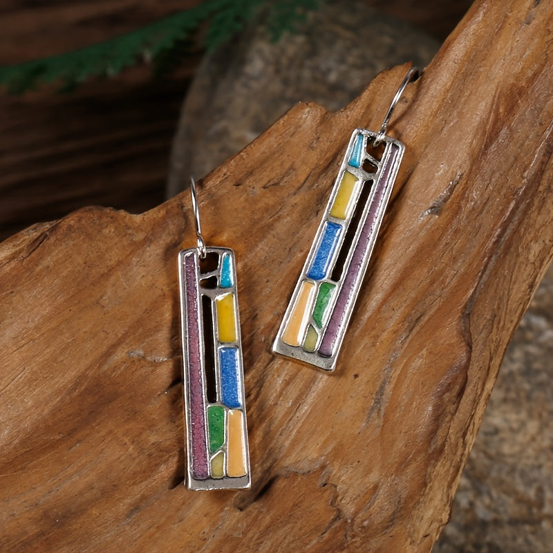 Vintage Carved Pattern Drop Dangle Earrings