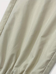  Y2K Cargo Pants Women's Plain Zipper Elastic Button Decor
