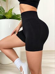 Women's High Waisted Yoga Fitness Shorts Quick Drying Tight Fitting