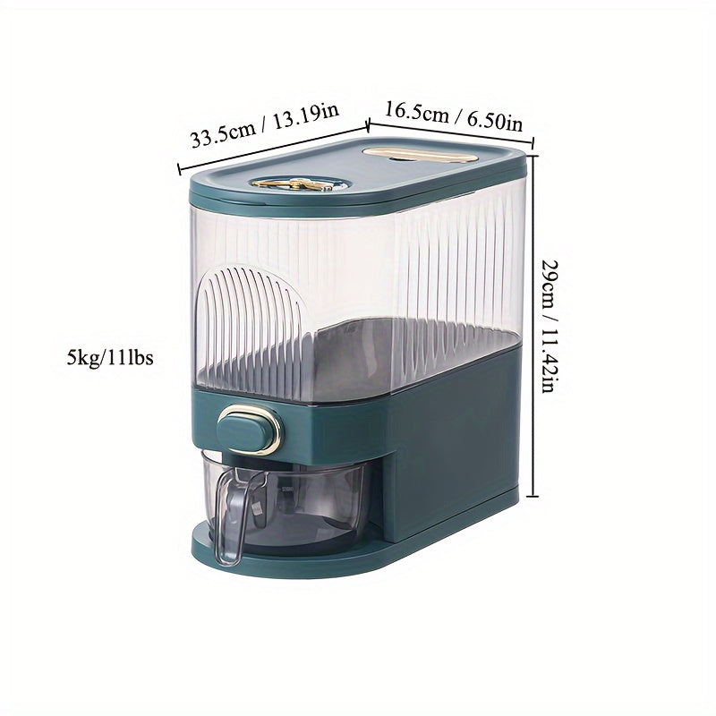 Large Capacity Rice Bucket with Measuring Cup