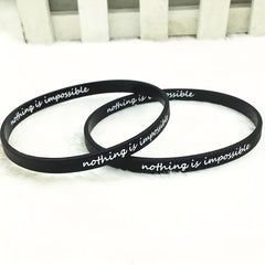 5pc Silicone Bracelets Set Inspirational Rubber Band Wristbands Motivation Jewel
