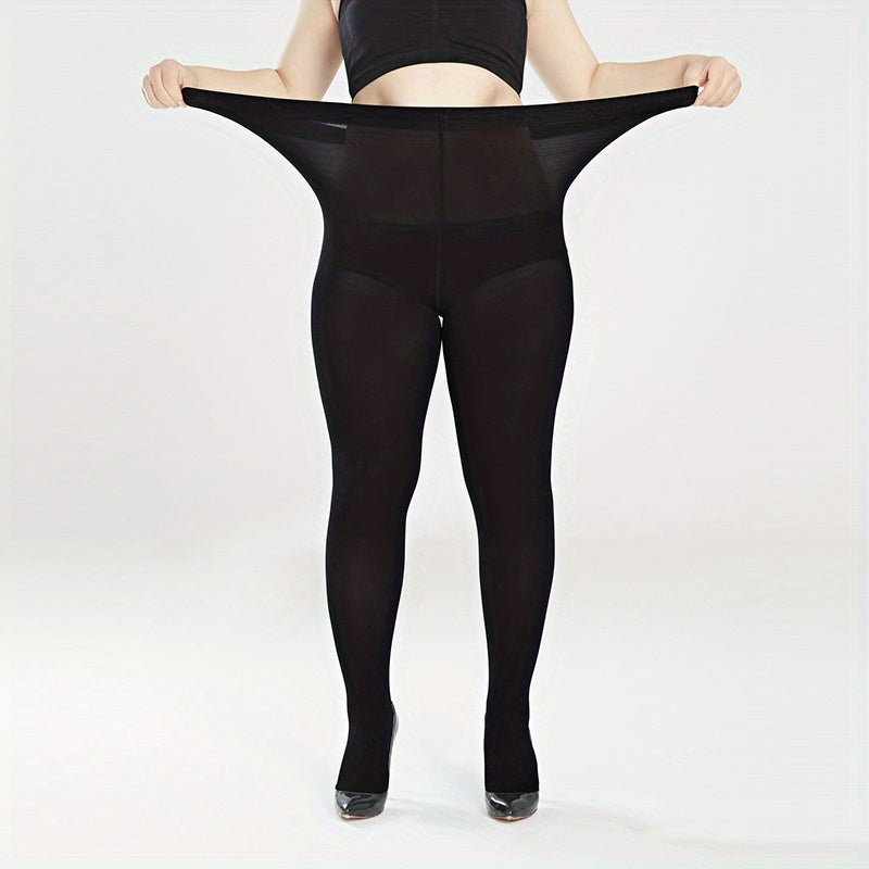  Casual Pantyhose Women's Plus 90D Control Top Footed Tights