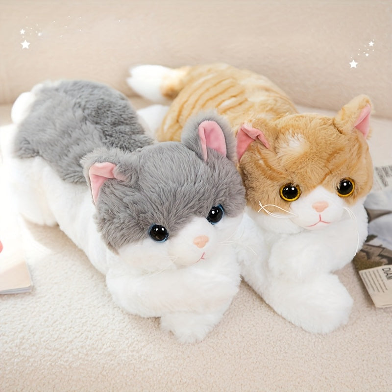 Realistic Plush Cat Stuffed Animal Soft Mixed Colors for Kids