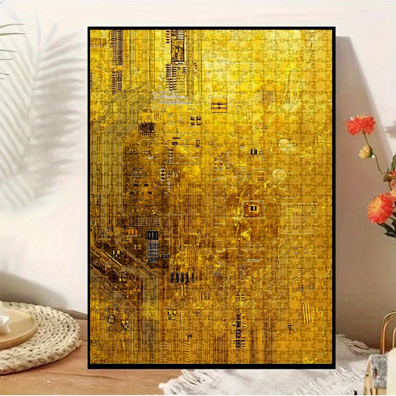 1000pcs DIY Puzzle Klimt Inspired Golden Circuit 50 04x70 Thick & Durable Paper