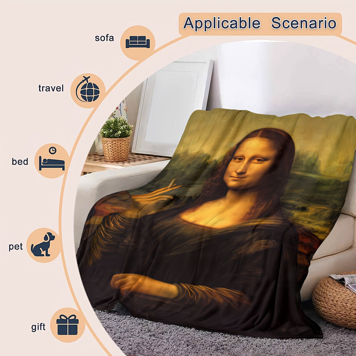 Creative Fun Painting Blanket Soft and Warm Throw Blanket