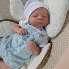 Realistic Reborn Baby Doll Soft Vinyl Body Sweater Dress Sleeping Pose Bath Toy