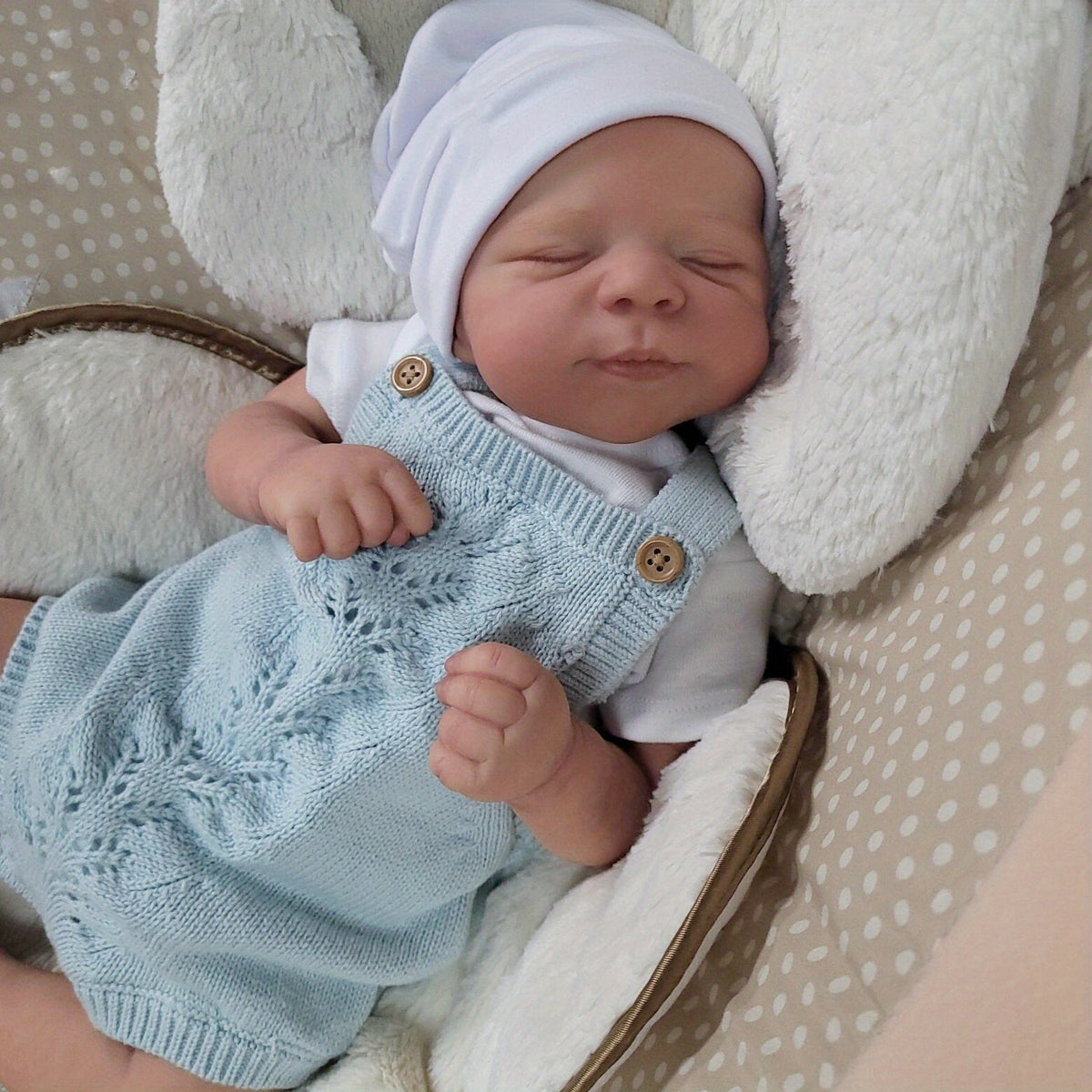 Realistic Reborn Baby Doll with Visible Veins Vinyl Limbs & Cloth Body