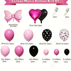 Mouse Balloon Garland Arch Kit for Cartoon Mouse Theme Birthday Decor