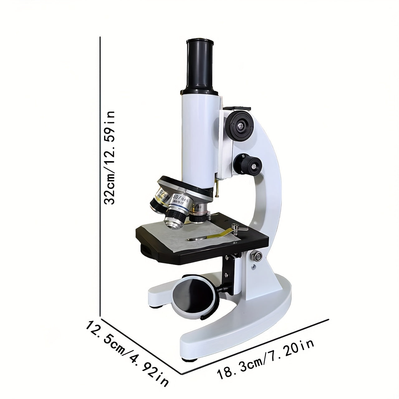 40X 640X Portable Microscope Hand Wheel Aluminum Alloy Observation Kit