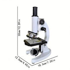 40X 640X Portable Microscope Hand Wheel Aluminum Alloy Observation Kit