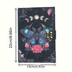 Handcrafted Vintage Style Journal with Butterfly & Floral Soft Cover