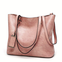 Retro Leather Crossbody Work Bag with Computer Compartment