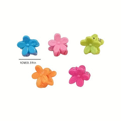 50pcs Mini Butterfly Hair Claw Colorful Side Clip Small Shark Claw