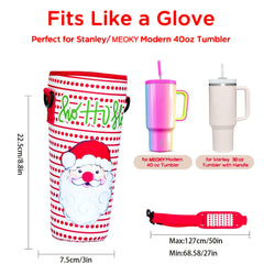 40oz Non-Slip Water Cup Sleeve with Adjustable Strap for Outdoor Sports