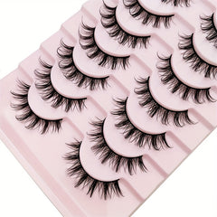 10 Pairs Cosplay False Eyelashes D Curl Natural Look Anime Makeup
