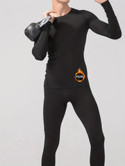 Men's Solid Fleece Sports Top for Fall Winter