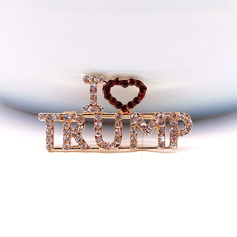 Rhinestone Letter Brooch Pin Casual Party Jewelry