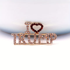 Rhinestone Letter Brooch Pin Casual Party Jewelry