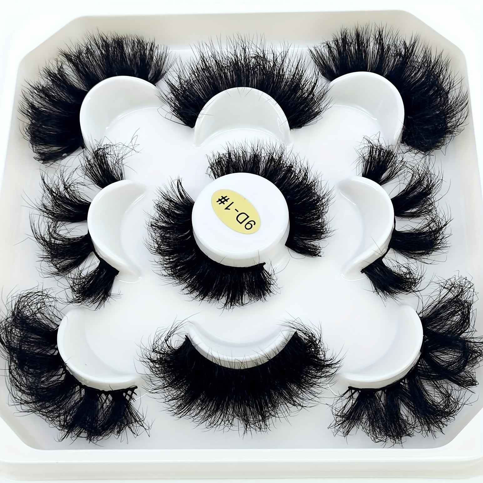 5 Pairs Faux Mink Eyelashes Long-lasting Fluffy Charming Eyelashes