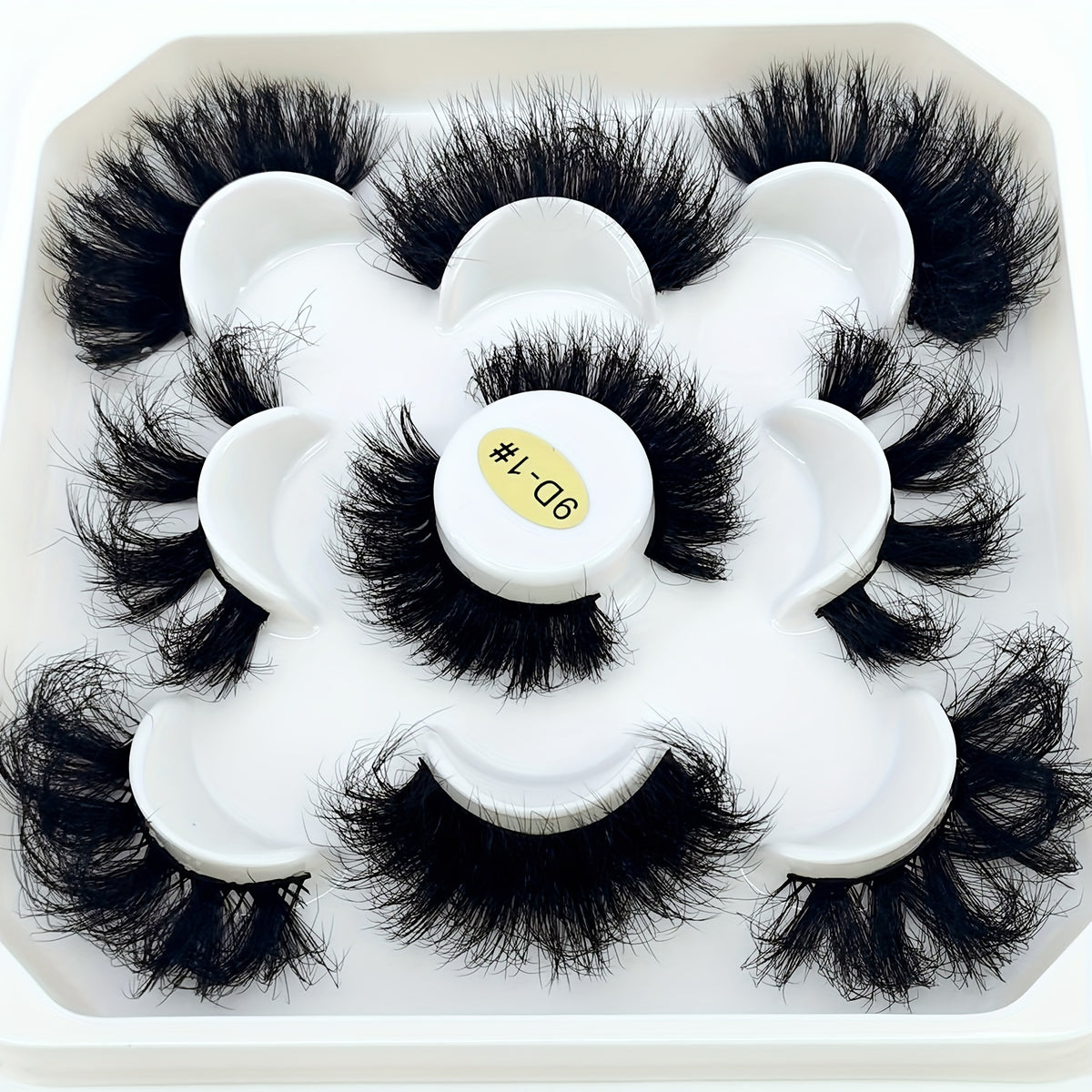 5 Pairs Faux Mink Eyelashes Long-lasting Fluffy Charming Eyelashes