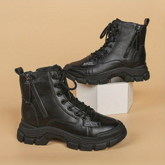 Women's Lace-Up Non-Slip Motorcycle Boots