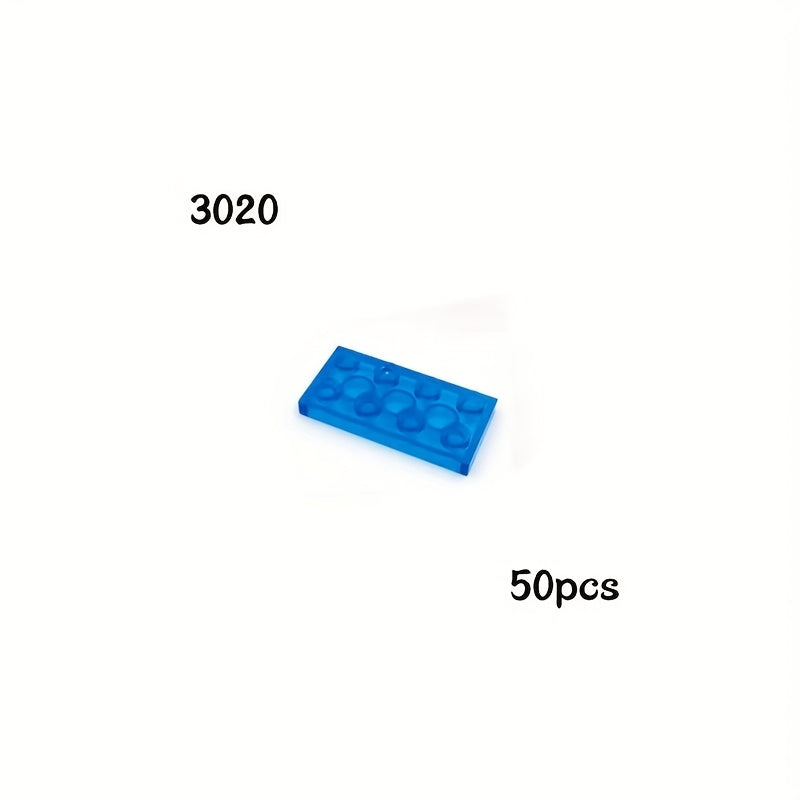 50pcs Bulk Building Blocks Thin Figure Bricks 2X4 Dots Educational