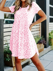  Leopard Print Stretch Dress