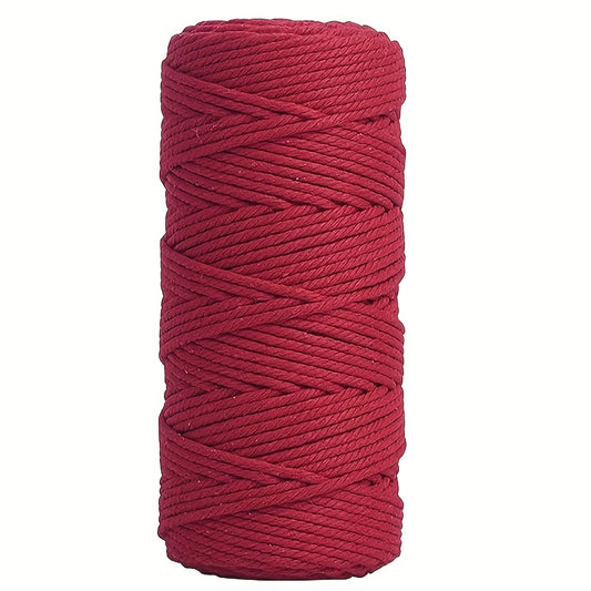 3mm 109 Yards Natural Macrame Cotton Cord Bohemia Macrame Rope For DIY Crafts