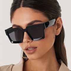 Thick Frame Square Men's Sunglasses Personality Gift Set