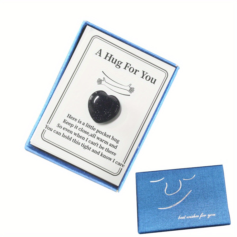 Natural Stone Birthday Pocket Hug Token For Women Long Distance Friendship BFF