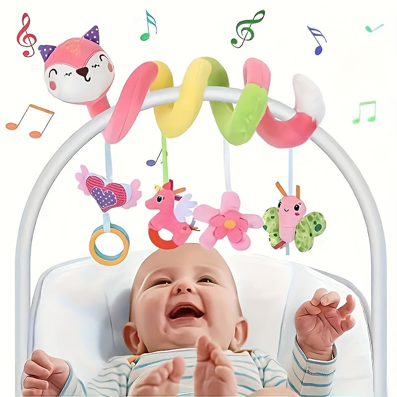 Spiral Stroller Toy for 0-6 Months with Plush Suspension