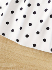 Polka Dot Long Sleeve Dress with Belt