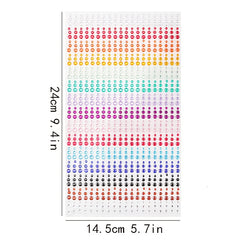 900pcs Rainbow Rhinestone Sticker for Crafts Body Hair Nails Makeup