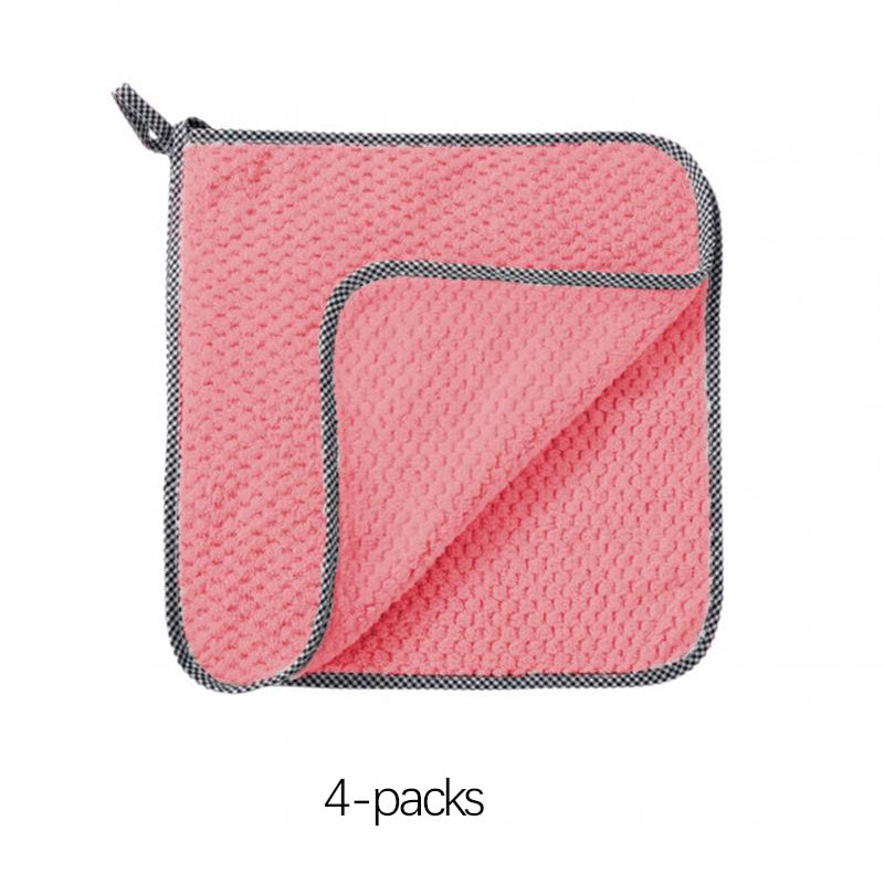 4pcs Thick Sanitary Cleaning Cloth Absorbent 9.84in