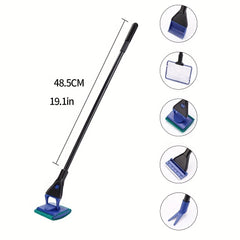 Aquarium Cleaning Tools Set Fish Net Rake Algae Scraper Spong