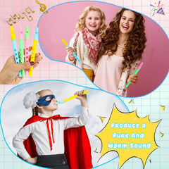 64-Piece Colorful Plastic Flutes Mini Recorder Toys