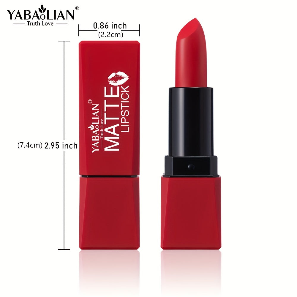 12-Color Matte Velvet Nude Lipstick, Long-Lasting & Smudge-Proof