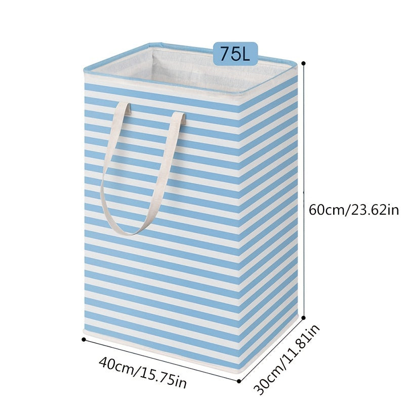 72L Laundry Hamper With Extended Handles, Collapsible Large Clothes Basket
