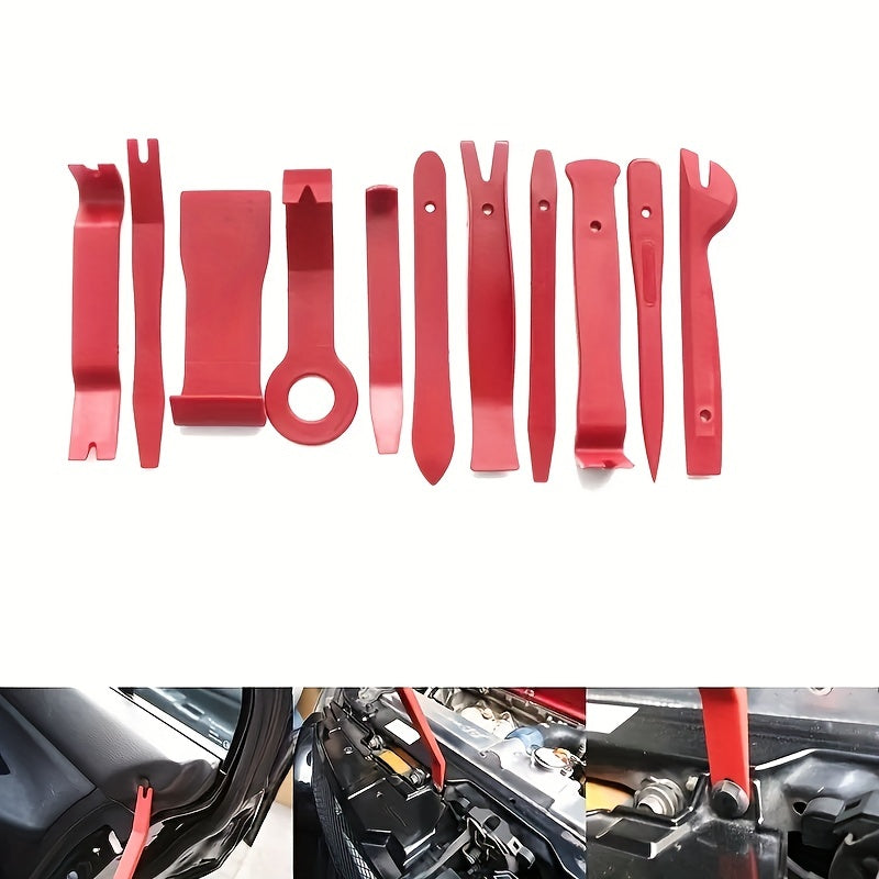 11pcs Car Trim Removal Tool Kit No Scratch Plastic Pry Fastener Clip Molding