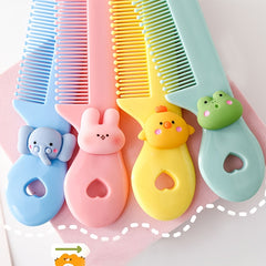 Mini Cartoon Plastic Hair Brush Portable Small Hair Comb in Candy Colors