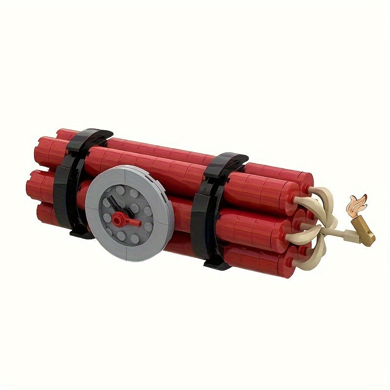 Red Bomb Shape MOC TNT Explosive Building Blocks Toy Model