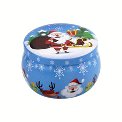 Metal Christmas Candy Jar Creative Biscuits Candle Fragrance Box
