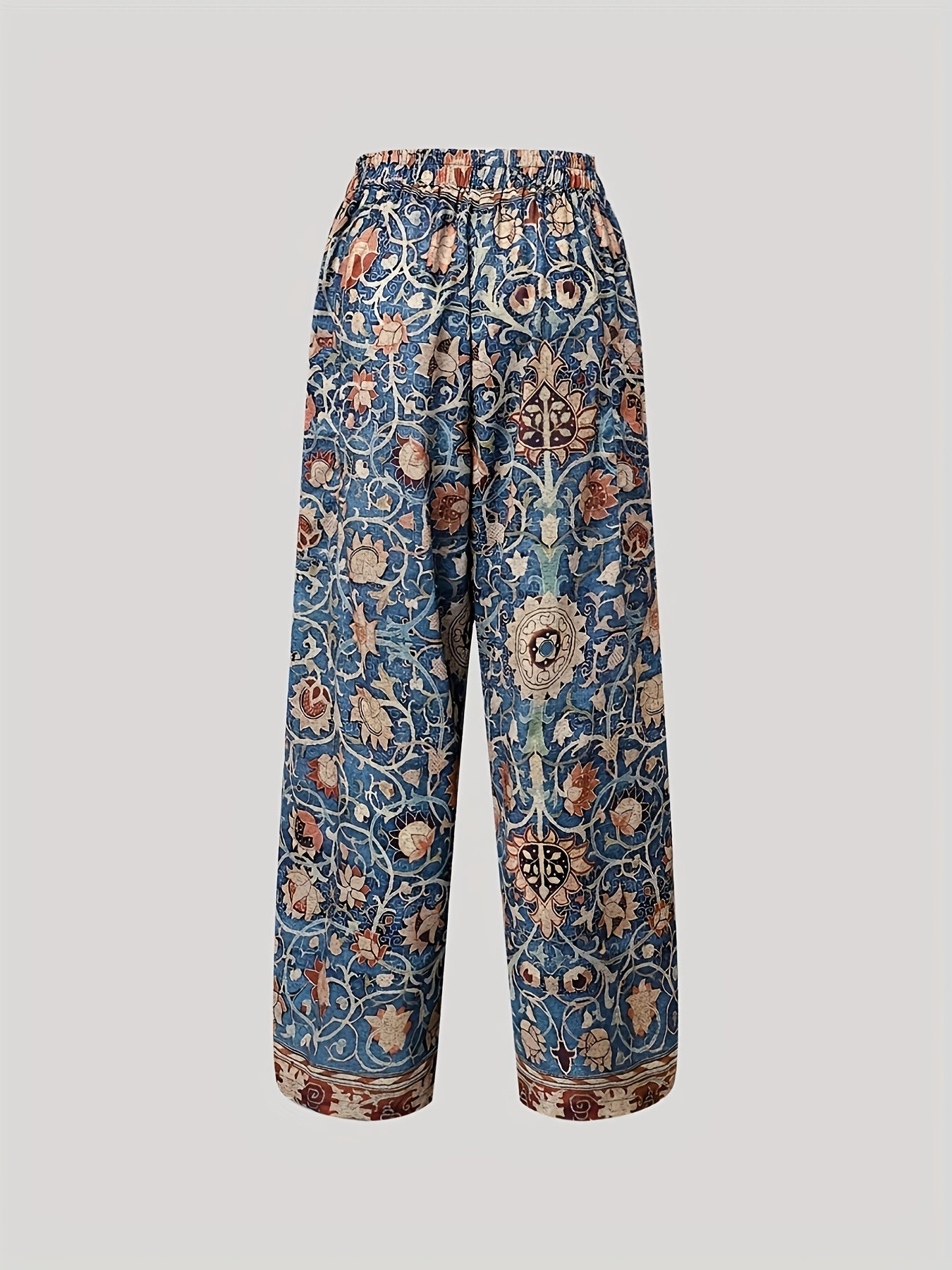 Geometric Print High Waist Wide Leg Loose Pants