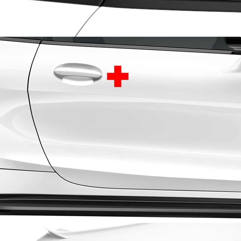 Reflective Red Medical Cross Car Sticker Decals - Stand Out on the Road