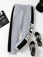 YORK Letter Print Boys Sweatpants Quick Drying Jogger Sports Pants Kids Clothing